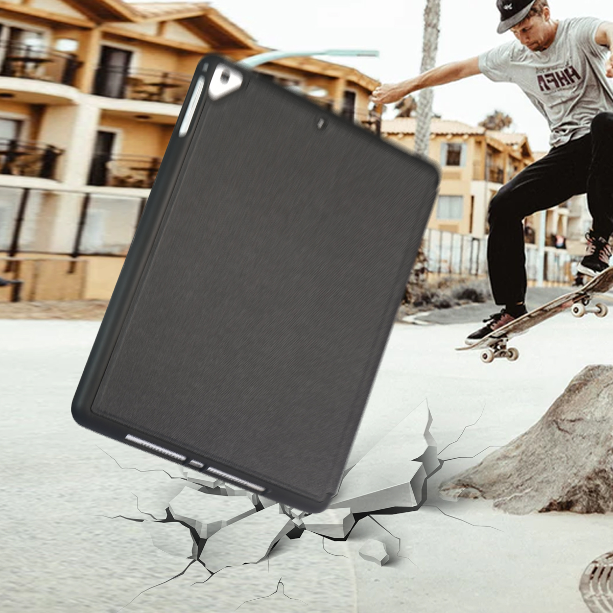Trifold Stand, Soft TPU Back Cover, Lightweight Shockproof Case for iPad 2022